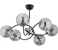 Lampy sufitowe - Żyrandol na drążku AURORA 6xE14/10W/230V czarny/chrom - miniaturka - grafika 1