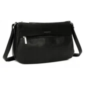 Torebki damskie - Czarna Damska LISTONOSZKA LUIGISANTO 5 Komorowa - miniaturka - grafika 1