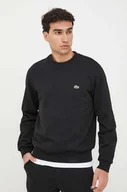 Bluzy męskie - Lacoste bluza męska kolor czarny gładka - miniaturka - grafika 1