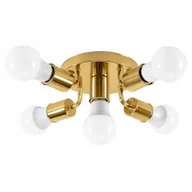 Lampy sufitowe - Lampa Sufitowa Reflektor Metalowa Round Gold 5 - miniaturka - grafika 1