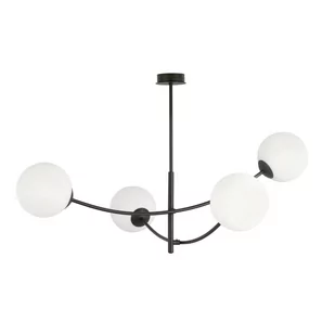 Emibig HUNTER 4 BLACK/OPAL 1102/4 lampa sufitowa żyrandol nowoczesny 1102/4 - Lampy sufitowe - miniaturka - grafika 2