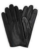 Rękawiczki - BOSS Orange - Skórzane rękawiczki męskie  Glove, czarny - miniaturka - grafika 1