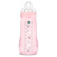 Kubki dla dzieci - MAM Baby Easy Active Butelka dla dzieci antykolkowa szybki przepływ 4m+ Pattern Fruits, 330 ml -> Wysyłka 3,99 - odbiór w Żabce - miniaturka - grafika 1