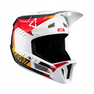 Kaski rowerowe - Leatt Kask Rowerowy Mtb Gravity 2.0 V24 Helmet White/red Kolor Biały - miniaturka - grafika 1