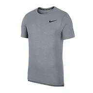 Koszulki męskie - Nike męska koszulka z krótkim rękawem Breathe Dark Grey Heather/Black S - miniaturka - grafika 1