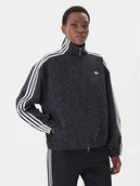 Kurtki damskie - adidas Kurtka jeansowa Firebird Aop KD8809 Szary Oversize - miniaturka - grafika 1