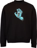 Bluzy męskie - bluza męska SANTA CRUZ CABANA HAND CREW Black - miniaturka - grafika 1