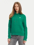 Bluzy damskie - Guess Jeans Bluza W4YQ04 KC811 Zielony Regular Fit - miniaturka - grafika 1