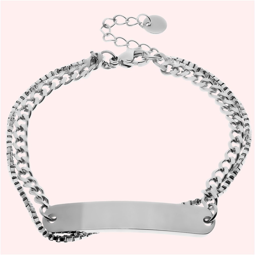 Bransoletka damska z GRAWEREM regulowana STAL 316L