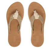 Klapki i japonki damskie - Japonki Roxy ARJL100899-SAG Beżowy - miniaturka - grafika 1