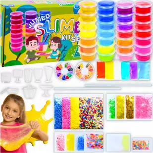 ZESTAW SLIME DO ROBIENIA GLUTÓW JUMBO KREATYWNY DUŻY XXL - Prace ręczne dla dzieci - miniaturka - grafika 1