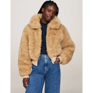 Tommy Jeans Kurtka bomber | Loose fit - Kurtki damskie - miniaturka - grafika 1