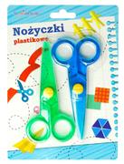 Nożyczki - Nożyczki plastikowe kolorowe 12.5 cm 2 szt Majewski - miniaturka - grafika 1