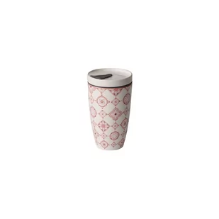 Czerwono-biały porcelanowy kubek termiczny Villeroy & Boch Like To Go, 350 ml - Kubki termiczne - miniaturka - grafika 1