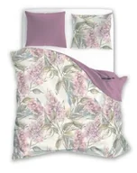 Pościel - Faro Pościel satynowa 220x200 Elegant 026 wrzosowa zielona kwiaty dwustronna S 23 - miniaturka - grafika 1