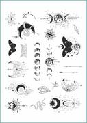Prace ręczne dla dzieci - Tatuaże tymczasowe MYSTICAL SET, tatuaże zmywalne, arkusz A4 - miniaturka - grafika 1