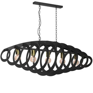 Czarno-złota lampa wisząca w kształcie spirali LX 973 z serii SPACE - Lampy sufitowe - miniaturka - grafika 1