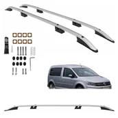 Akcesoria do bagażników dachowych - RELINGI DACHOWE VOLKSWAGEN CADDY MAXI od 2003 do 2020 SREBRNE - miniaturka - grafika 1