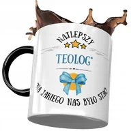 Kubki - Kubek Czarny Dla Teologa Najlepszy Teolog Kubek z Nadrukiem ze Zdjęciem+ Opakowanie na prezent (wzór 01) - miniaturka - grafika 1