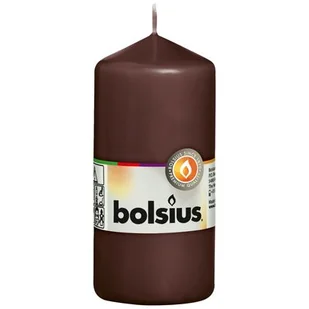 Świeca pieńkowa 12 x 5,8 cm kasztanowy brąz BOLSIUS - Świece - miniaturka - grafika 1