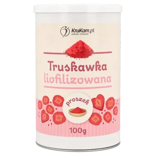 Truskawka liofilizowana proszek 100g - Owoce świeże i suszone - miniaturka - grafika 1