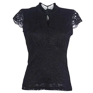 Morgan Damska koszulka Dentelle Dnema T-shirt - Koszulki i topy damskie - miniaturka - grafika 1