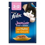 Mokra karma dla kotów - Felix So gut wie es aussieht Junior 52x85 g - miniaturka - grafika 1