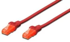 Digitus Kabel patch-cord UTP CAT.5E rot 1,5 m 15 LGW DK-1512-015/R - Kable miedziane - miniaturka - grafika 1