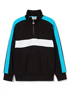 Bluzy dla chłopców - FILA Bluza chłopięca Wyatt Half Zip, Black-Scuba Blue-Bright White, 134-140 - miniaturka - grafika 1