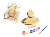 Dekoracje domu - C153902 Drewno Do Malowania Diy Święta Mini Sztaluga Farbki - miniaturka - grafika 1