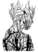 Dekoracje domu - Lekka Ażurowa Dekoracja Ścienna 3D Kobieta E114 - miniaturka - grafika 1