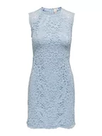 Sukienki - ONLY Sukienka damska Onlarzina Sl Lace Dress WVN, Cashmere Blue, XS - miniaturka - grafika 1