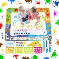 Maty edukacyjne - MATA WODNA DO MALOWANIA RYSOWANIA 120x90 PIECZĄTKI FORMY PISAKI ZESTAW XXL - miniaturka - grafika 1