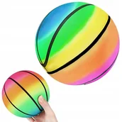 Piłki dla dzieci - Gumowa kolorowa tęczowa lekka piłka do gry zabawy 9" 23cm dla dzieci SP079 - miniaturka - grafika 1