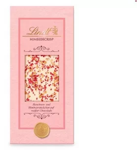 LINDT Cute Himbeercrisp biała czekolada z orzechami laskowymi i maliną 100g - Czekolada - miniaturka - grafika 1