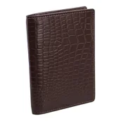 Etui na dokumenty i karty - Cienki Skórzany Portfel RFID na Dowód Rejestracyjny KUK-82CRBR (Brązowy, Croco) - miniaturka - grafika 1