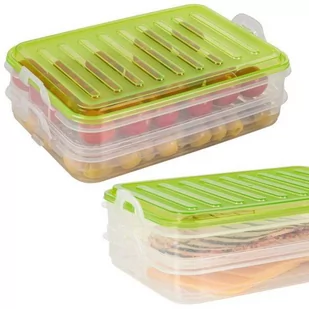 Pojemnik organizer na wędliny sery 2-poziomowy 122608 - Pojemniki kuchenne - miniaturka - grafika 1