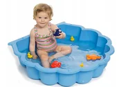 Place zabaw - PIASKOWNICA DUŻA XXL BASEN 2w1 MUSZELKA ZAMYKANA PIASKOWNICA DWUCZĘŚCIOWA - miniaturka - grafika 1