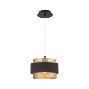 Nowoczesna lampa wisząca z abażurem PND-27467-1-BK-GD z serii BANS  - Lampy sufitowe - miniaturka - grafika 1