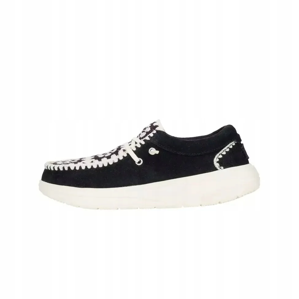 HeyDude Damskie Buty Mokasyny Wsuwane Wendy Comf Suede Crochet 36