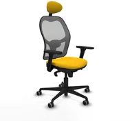 Fotele i krzesła biurowe - Krzesło Biurowe z Zagłówkiem Piqueras y Crespo 3D036G1 Żółty - miniaturka - grafika 1
