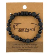 Bransolety męskie - Bransoletka męska z naturalnych kamieni zodiak BYK - miniaturka - grafika 1