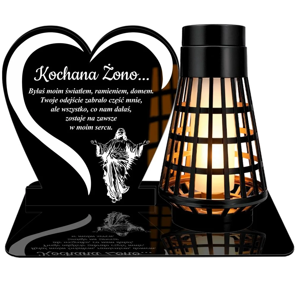 WIECZNY ZNICZ SOLARNY LED DLA CÓRKI NA GRÓB CMENTARZ EFEKT PŁOMIENIA