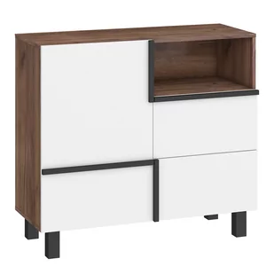 Komoda 1D2S LAR-01 Lars MebloCross Craft Złoty / Biały Mat - Komody - miniaturka - grafika 1