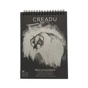 Podobrazia, bloki, papiery - Blok czarny na spirali, A5, Creadu - miniaturka - grafika 1