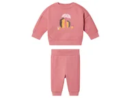 Spodenki dla niemowląt - lupilu® Dres niemowlęcy z bawełny organicznej (bluza + spodnie) (74/80, Różowy) - miniaturka - grafika 1
