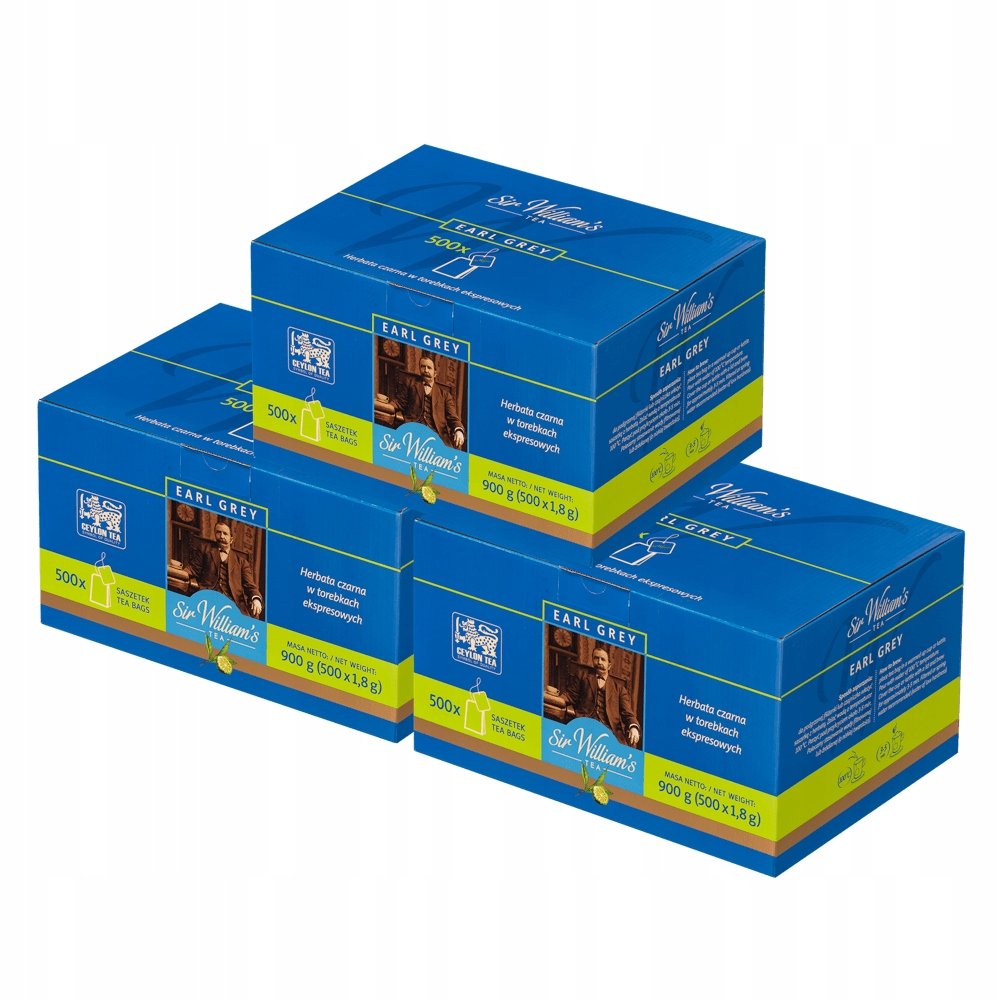Herbata 3x Sir William's London Earl Grey 500 sasz