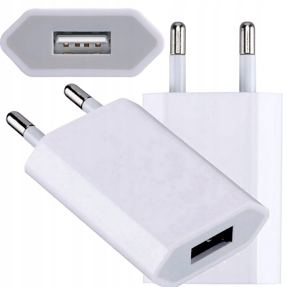 ŁADOWARKA SIECIOWA USB Zasilacz Sieciowy do iPhone Android 5V UNIWERSALNA