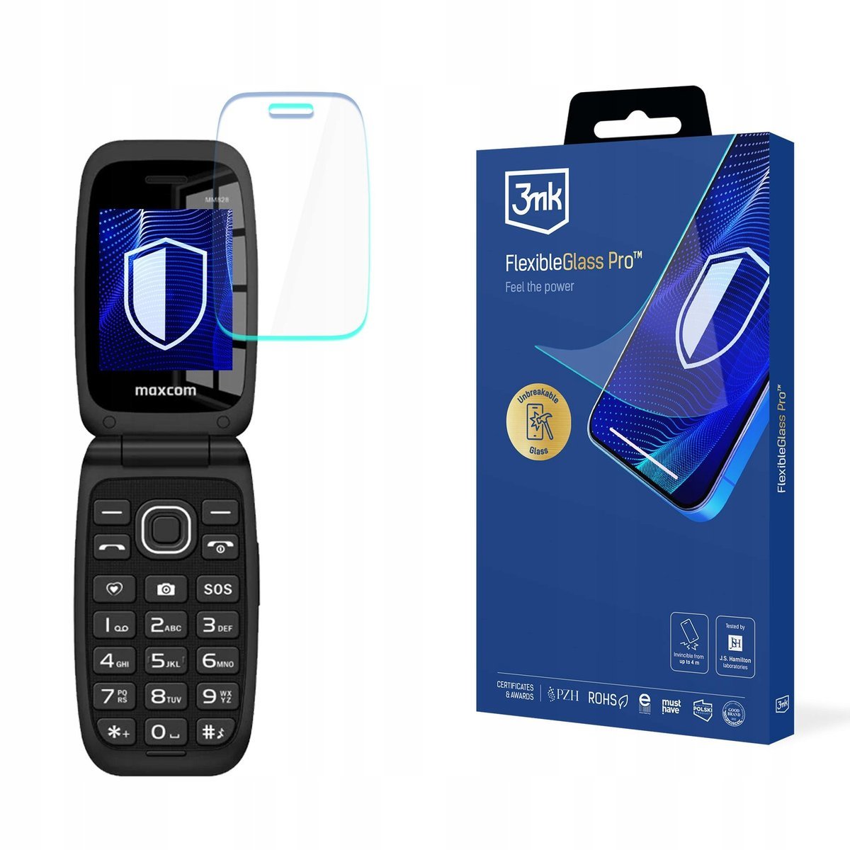 Szkło hybrydowe na ekran do Maxcom Comfort MM828 3mk FlexibleGlass Pro
