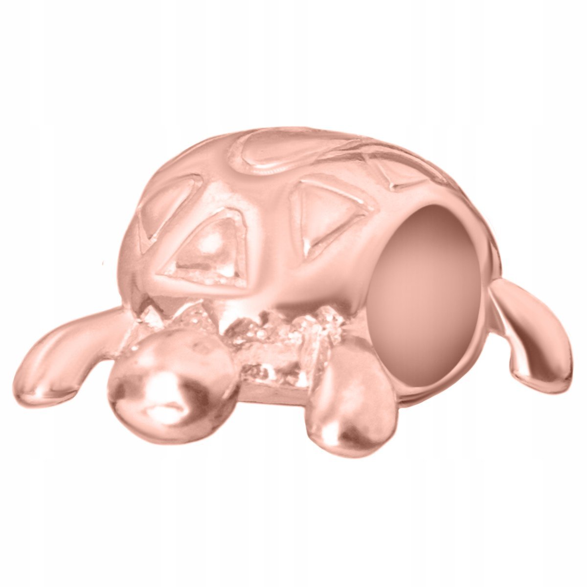 Charms Pozłacany Duży Żółw Morski Koralik z Żółwikiem Żółwik SREBRO 925